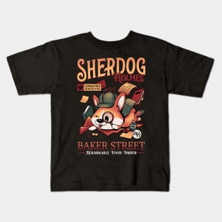 Mister Sherdog Holmes - Cute Corgi Detective Kids T-Shirt